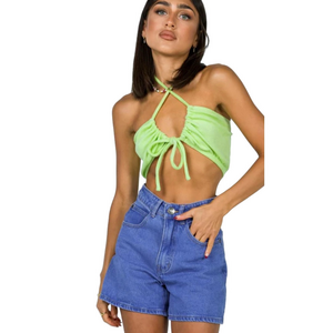 PRINCESS POLLY The Swala Denim Shorts 5 Pocket Mid Blue Size US 4